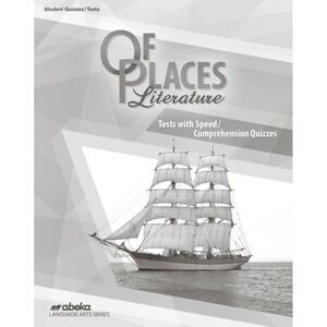 Abeka,Of Places Literature,  Student Quizzes/Tests 5th Edition, Home School Book
